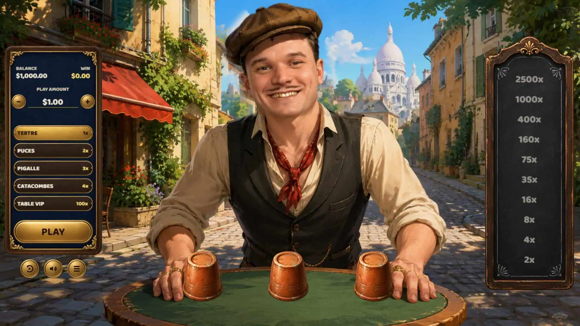 Bonneteau slot gameplay reels