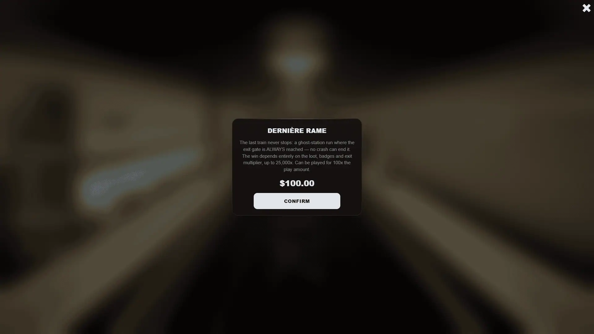Metro Rush bonus buy menu