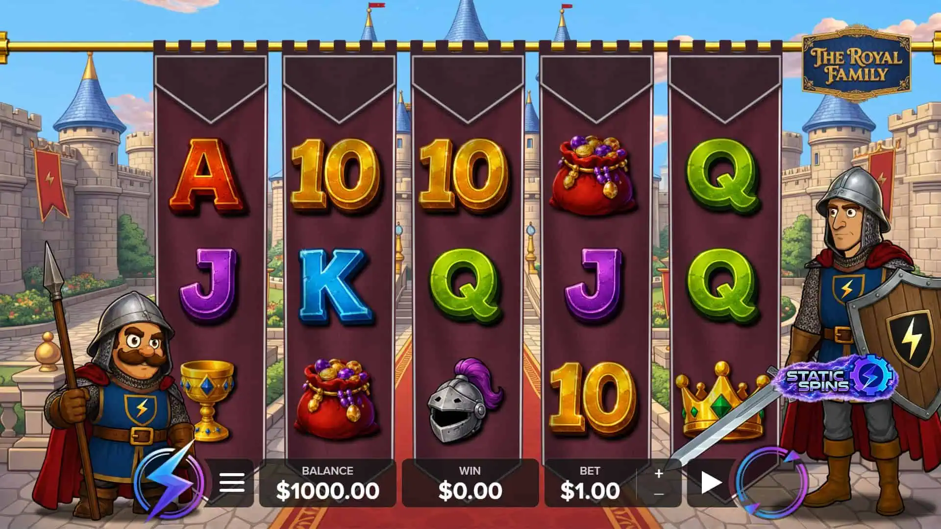 The Royal Family slot gameplay reels