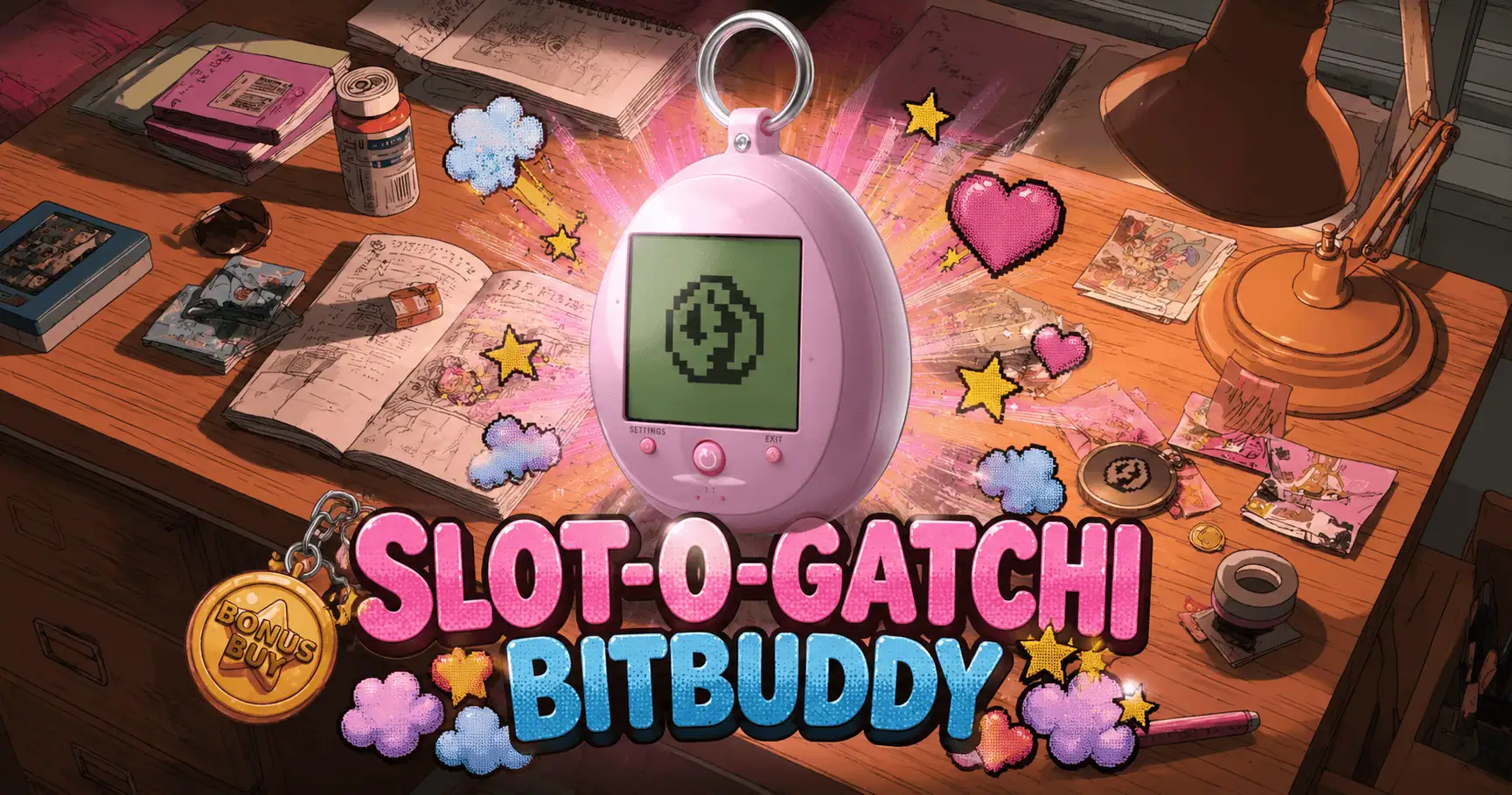 Slot-o-Gatchi: BITBUDDY Slot Demo by Steamin Stanley Games slot cover image