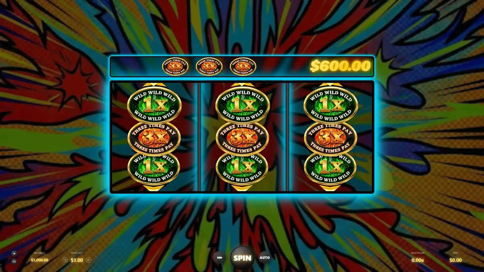 blazing wild hot 777 slot gameplay reels