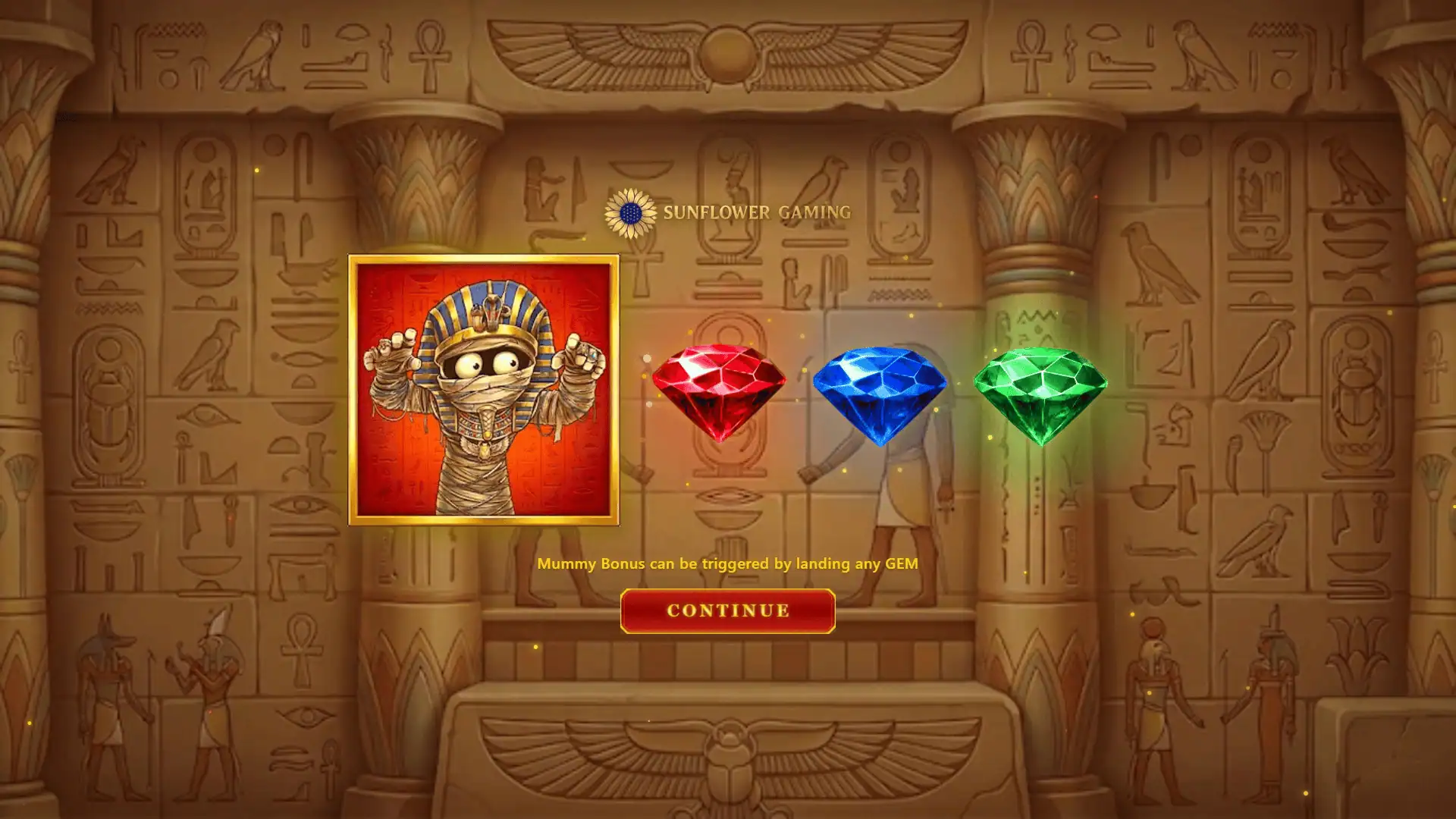 Pharaoh Mummy More Spooky slot intro screen