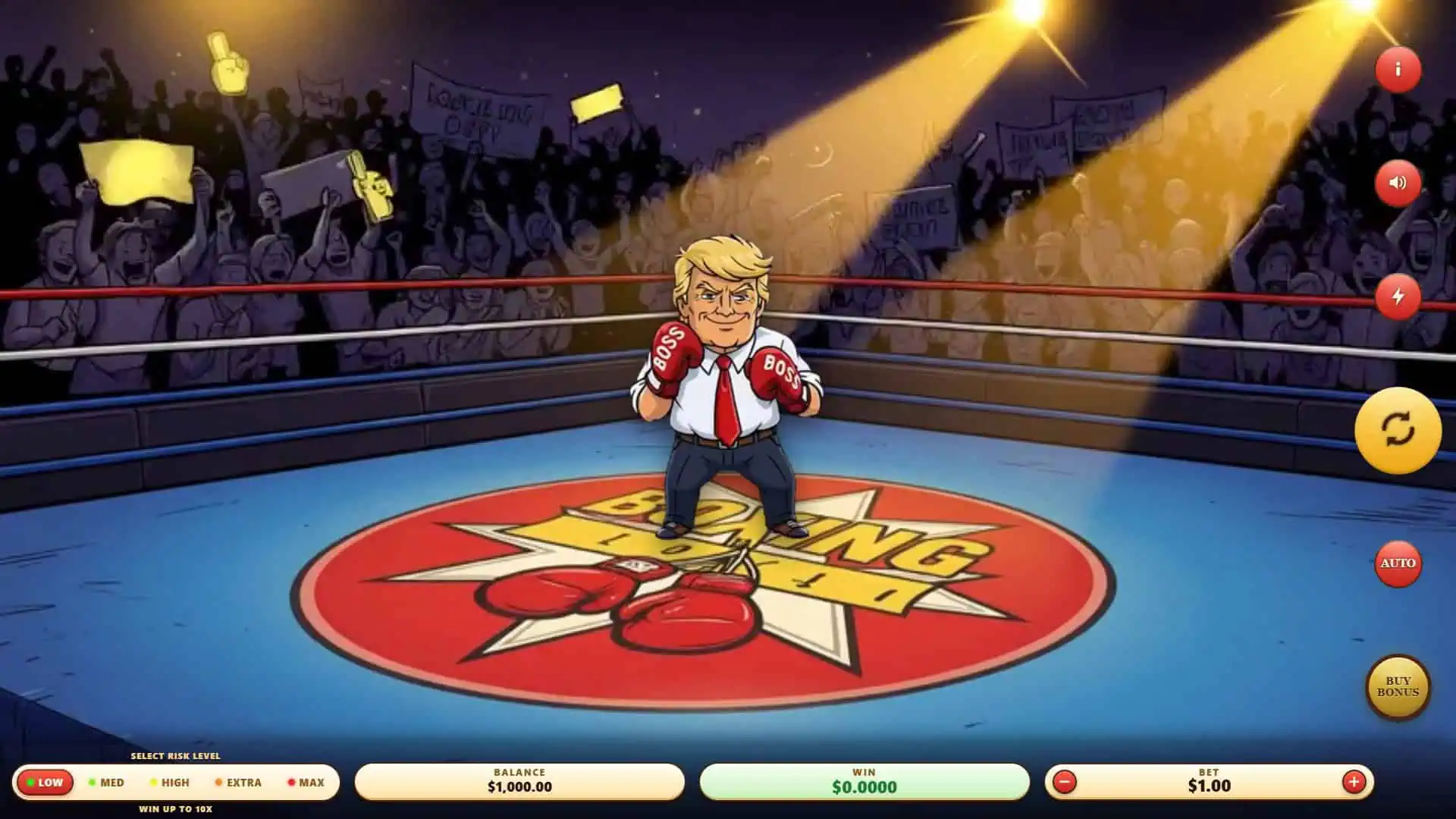 Punch The Boss slot gameplay reels