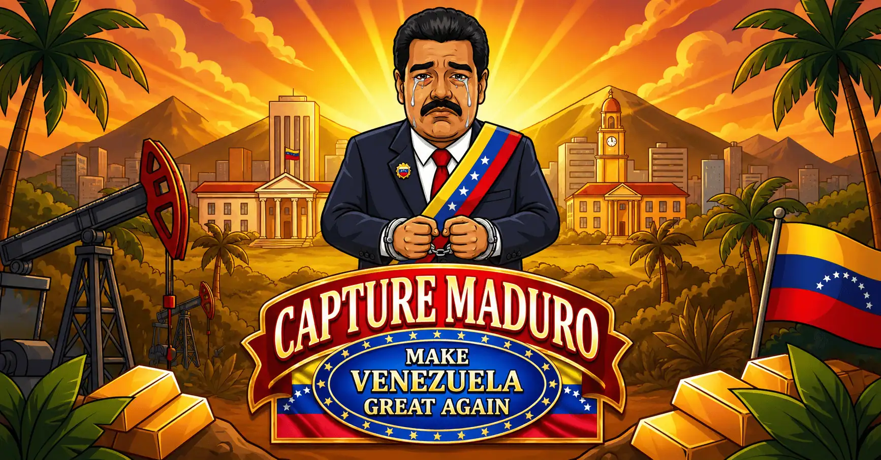 trump capture maduro Slot Demo by Sunflower Gaming slot cover image