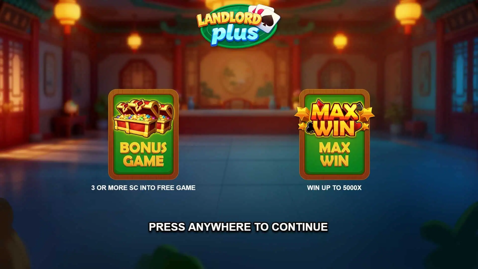 Landlord Plus slot intro screen