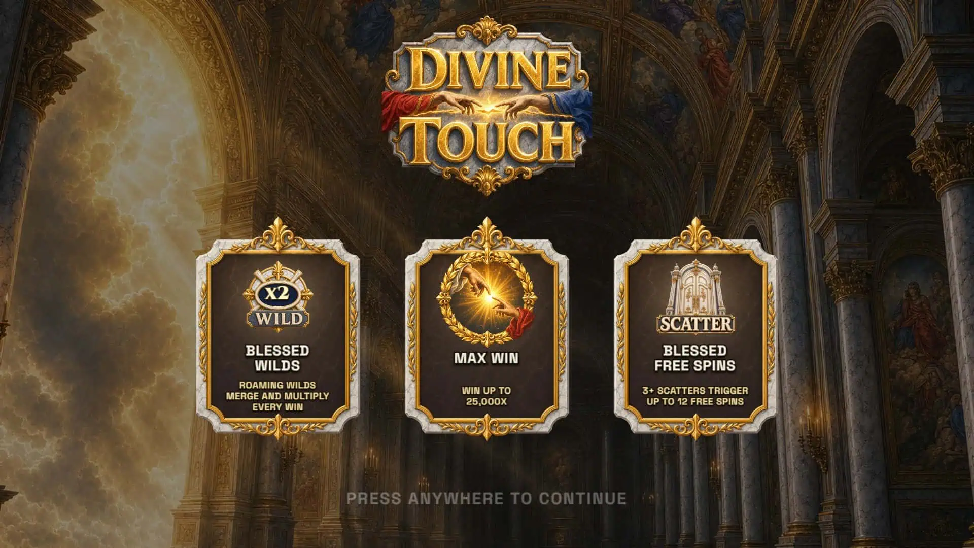 Divine Touch slot intro screen
