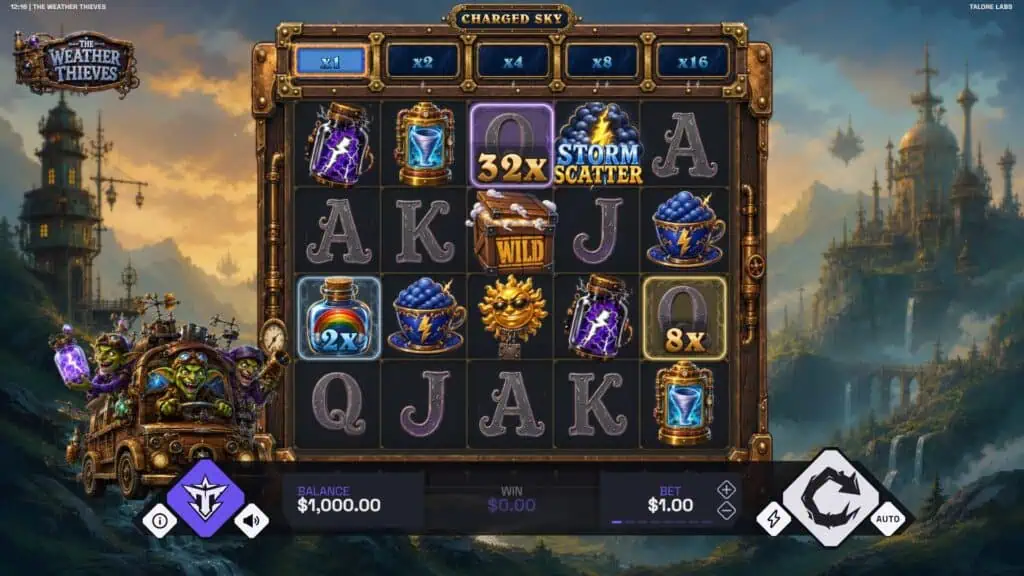 Talorelabs weather thieves slot game preview