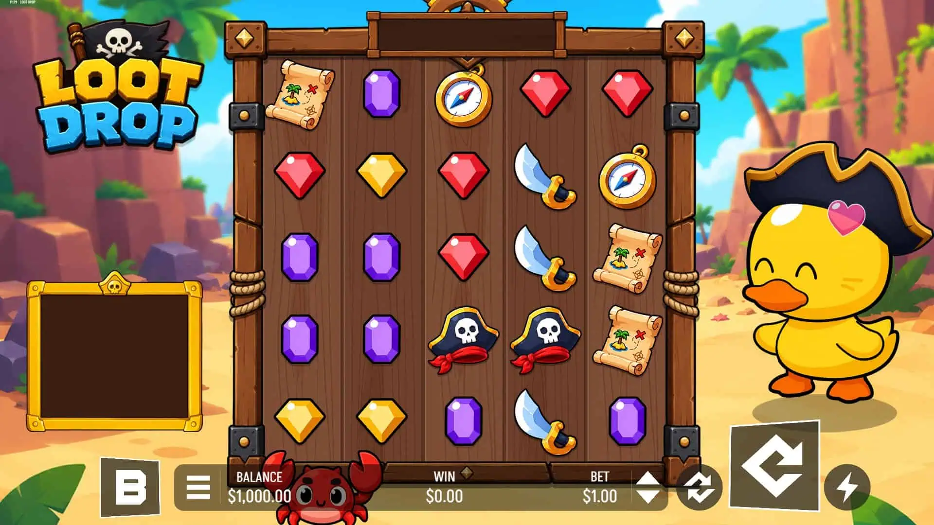 Loot Drop slot gameplay reels