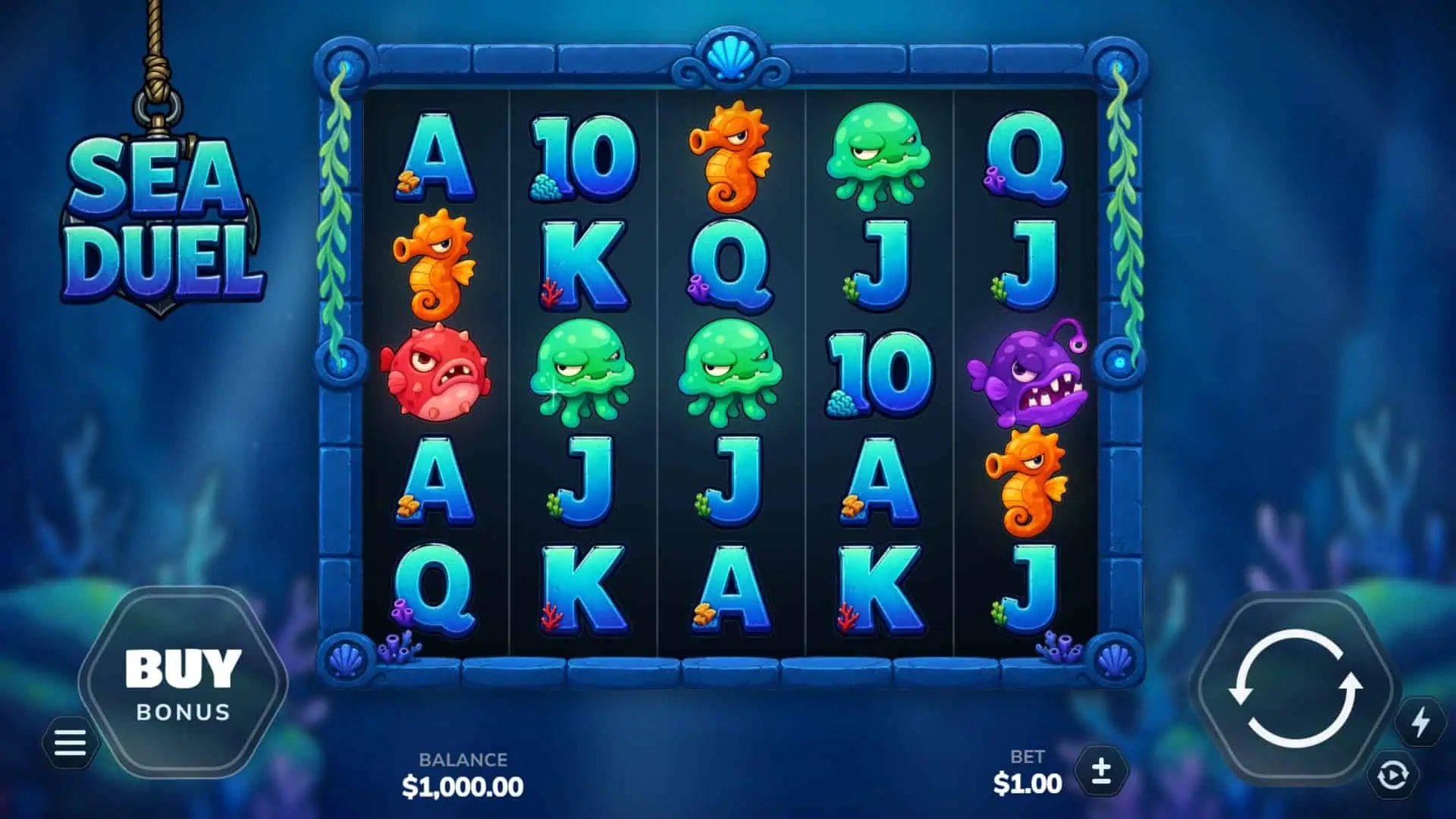 Sea Duel slot gameplay reels
