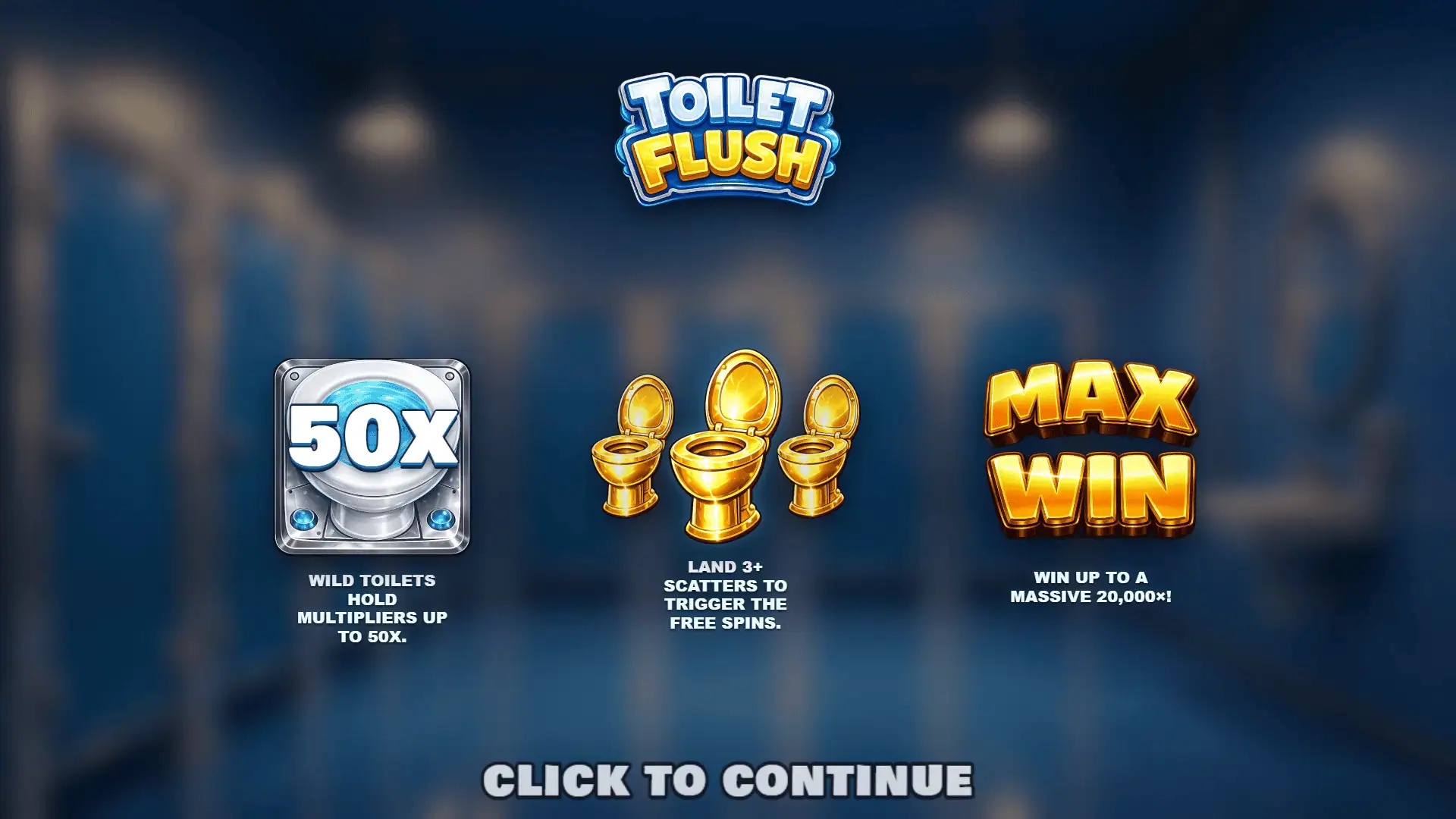 Toilet Flush slot intro screen