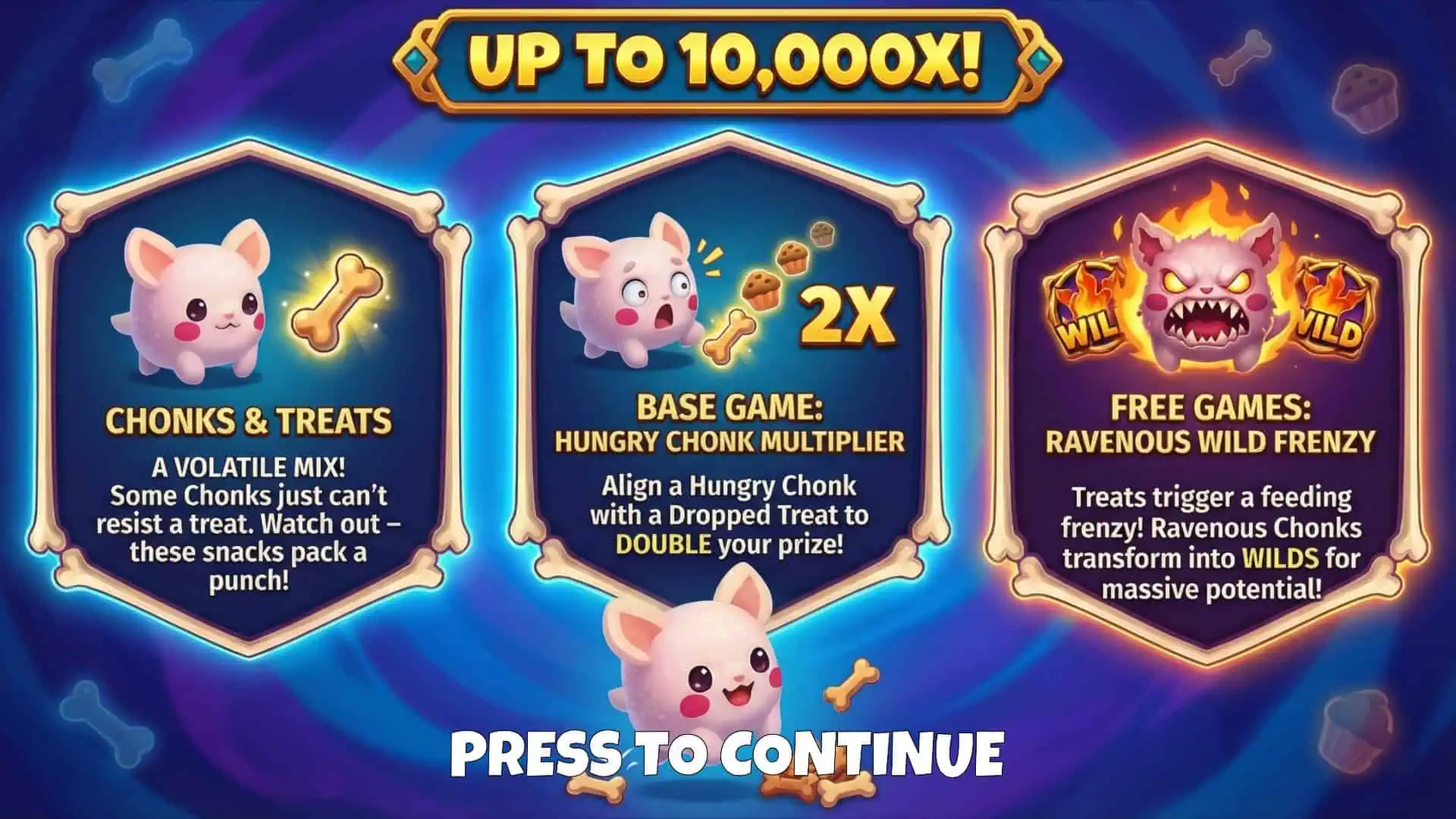 Chonks slot intro screen