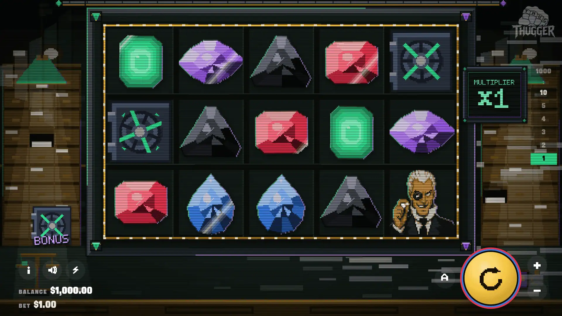 Gemstone Hustlers slot gameplay reels