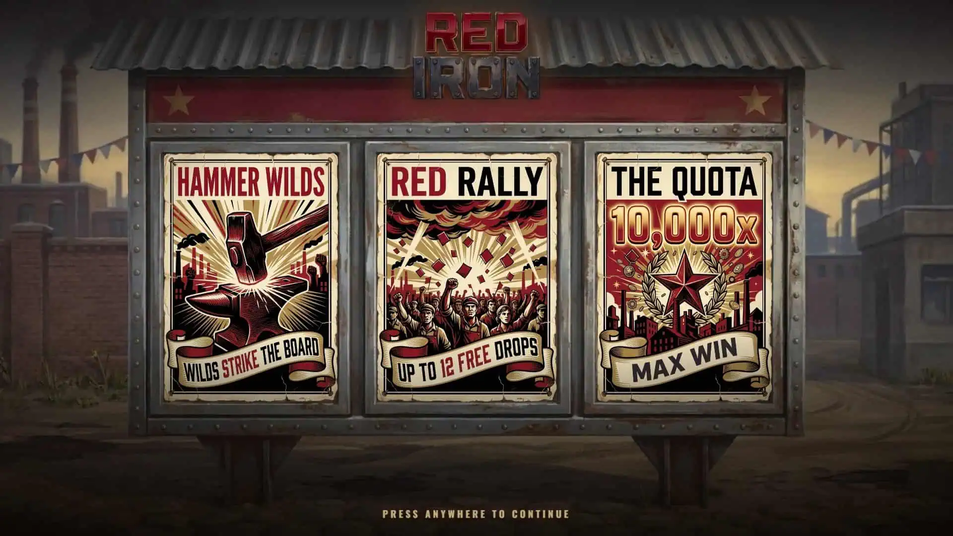 Red Iron slot intro screen