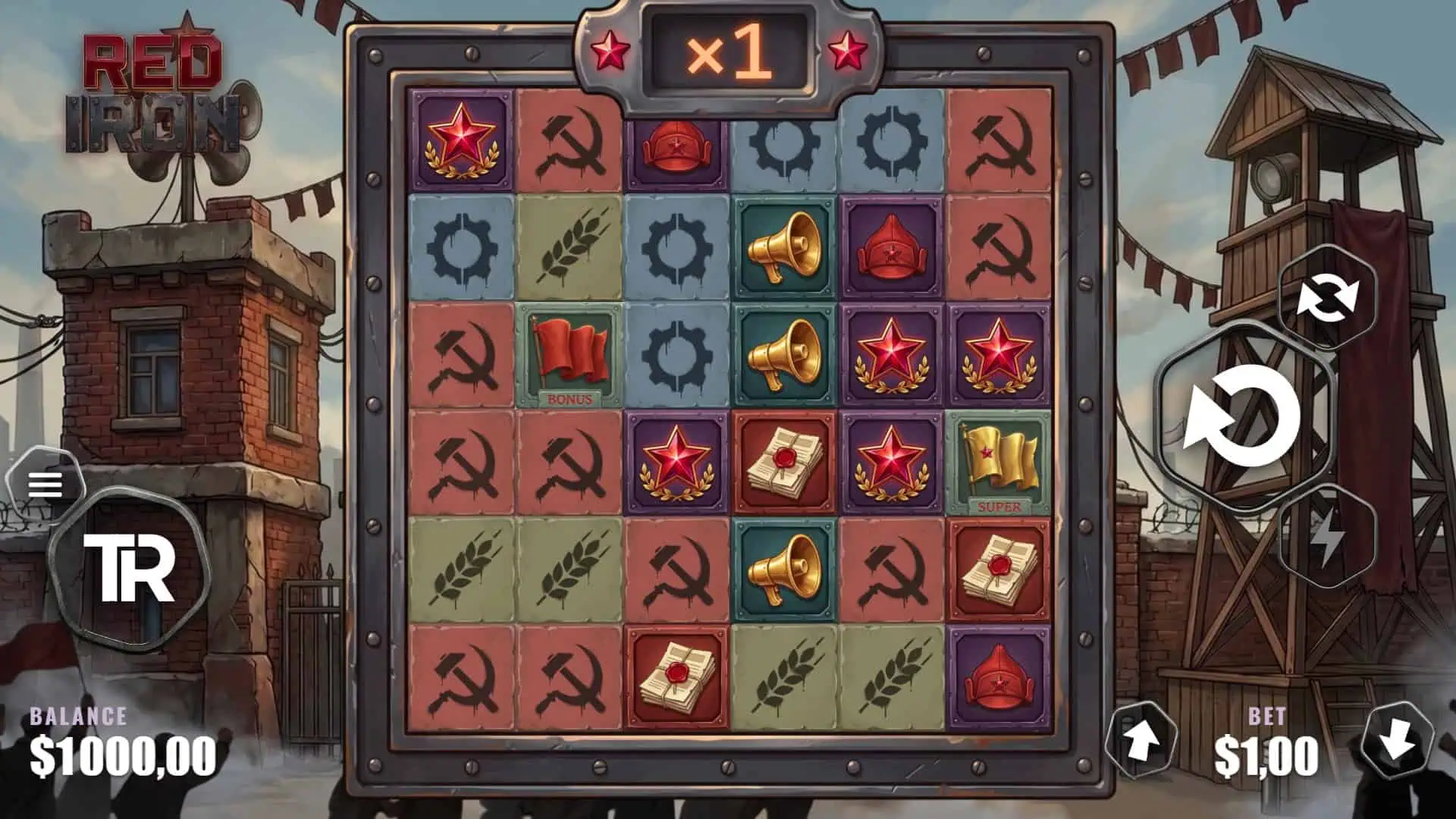 Red Iron slot gameplay reels