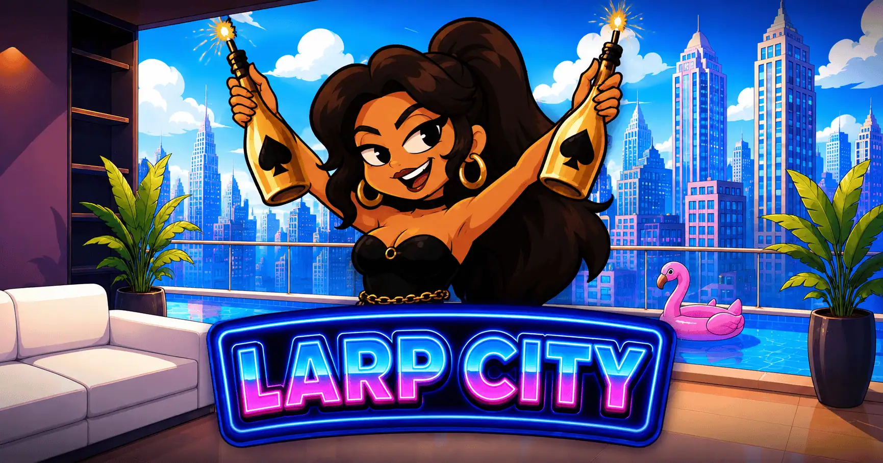 Larp City Slot Demo by Tinex Games slot cover image