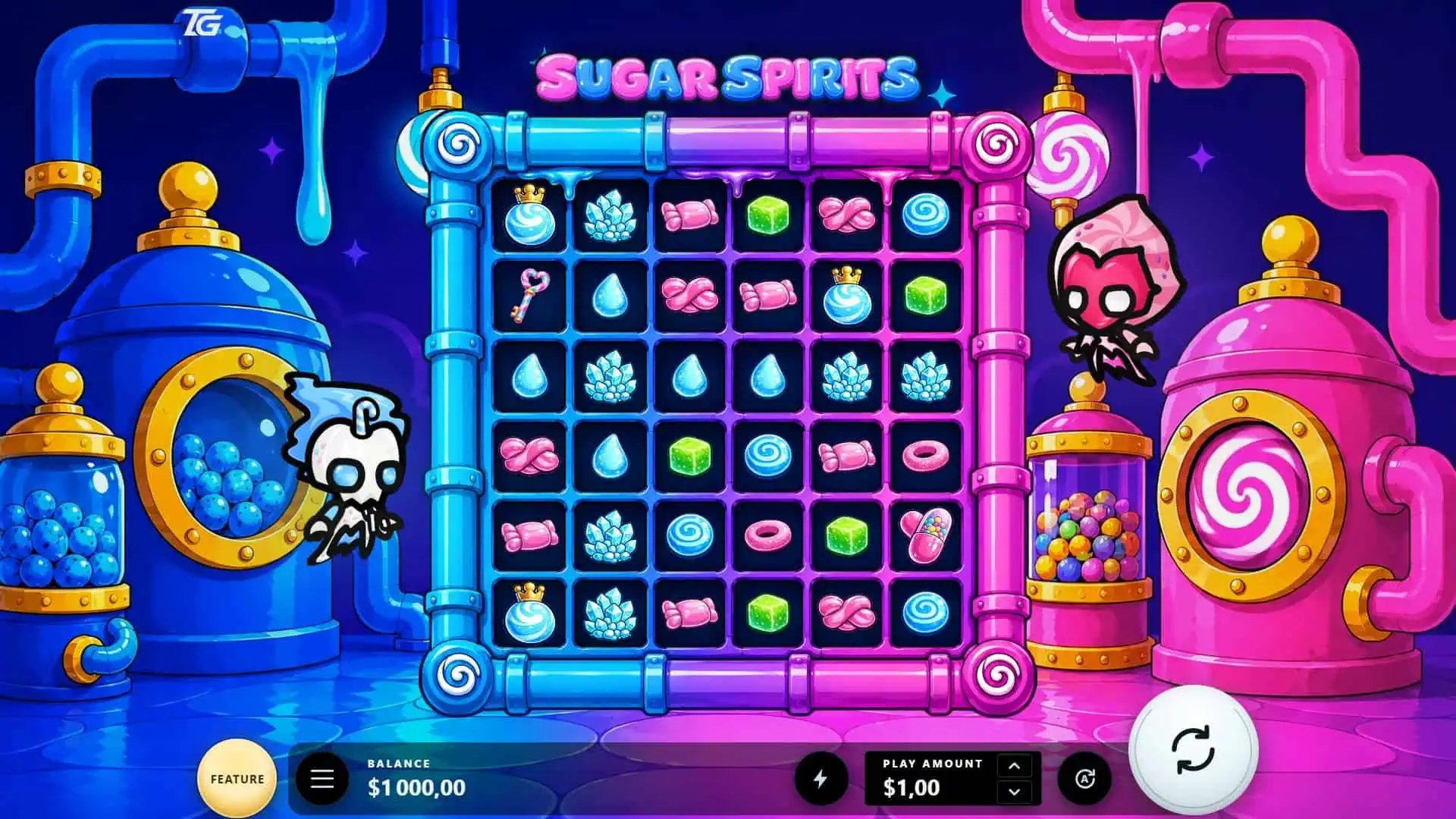 Sugar Spirits slot gameplay reels