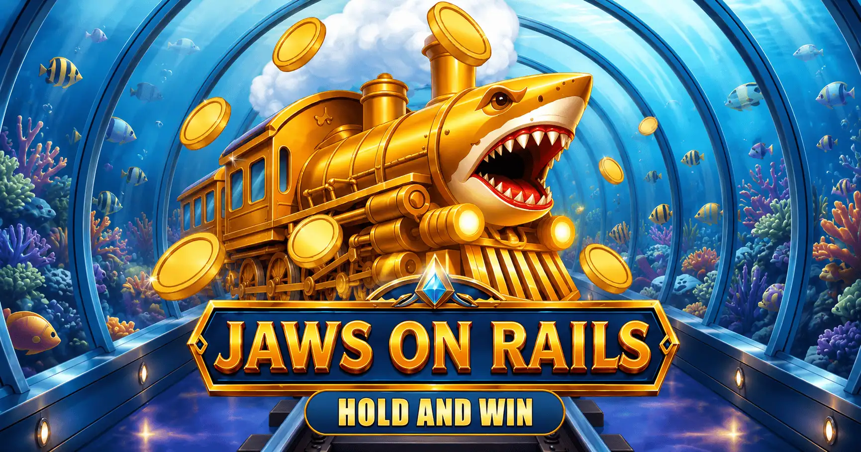 Jaws on Rails: Hold and Win Slot Demo by Toucan Royale slot cover image