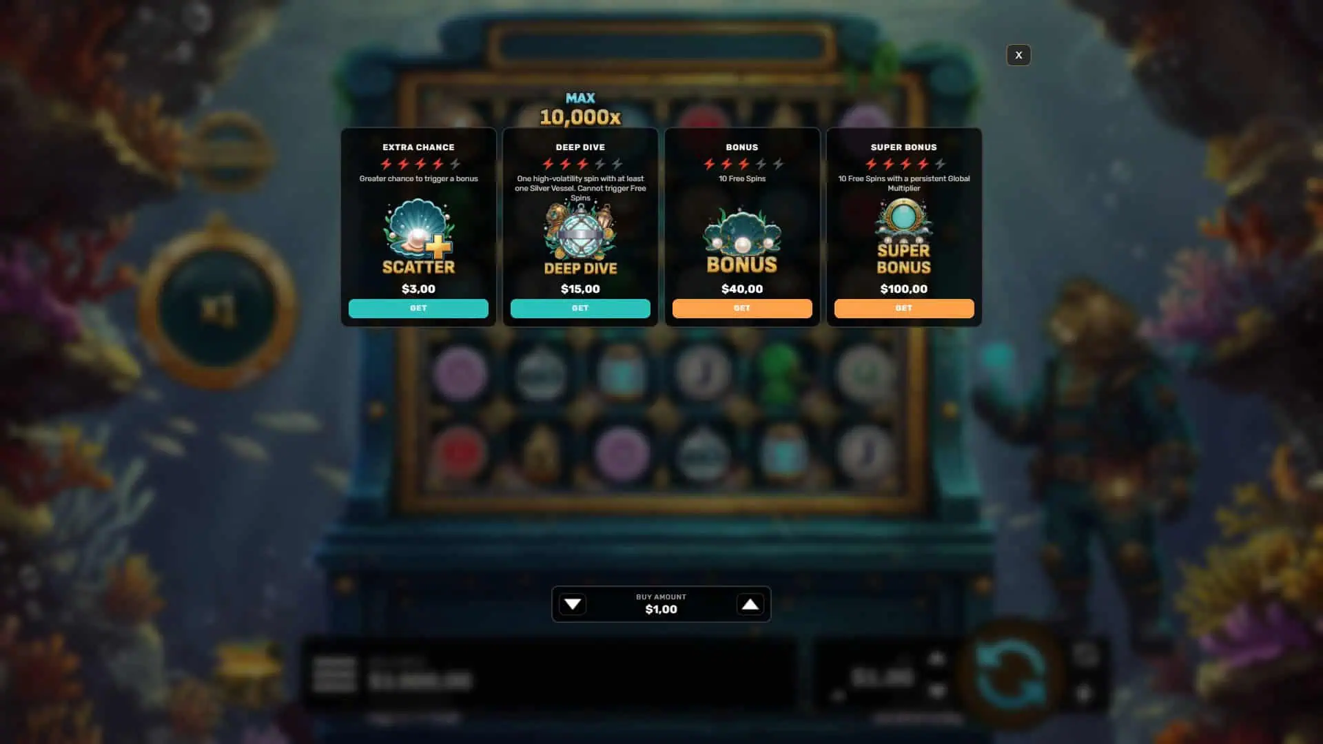 Abyssal Reliquary bonus buy menu