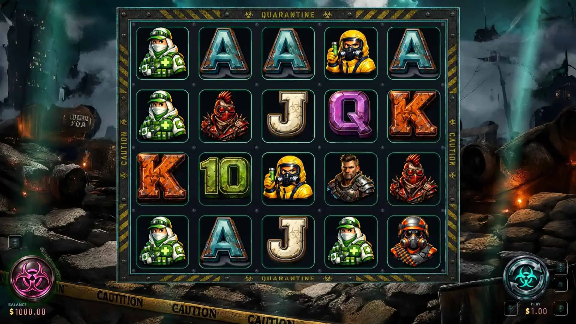 Deadrise Zombie slot gameplay reels