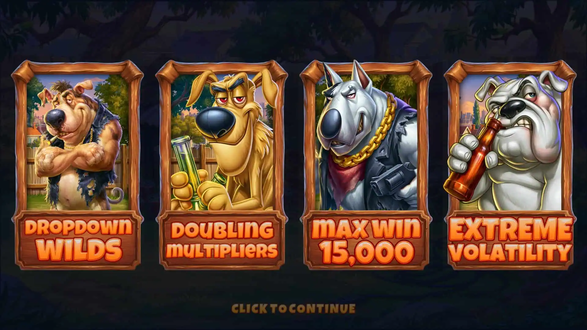 Silly Dog slot intro screen
