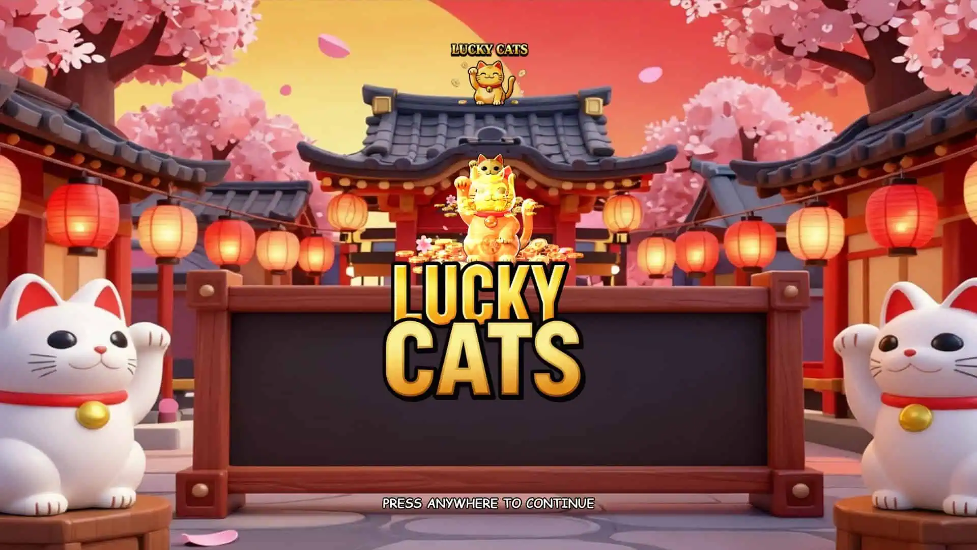 Lucky Cats slot intro screen