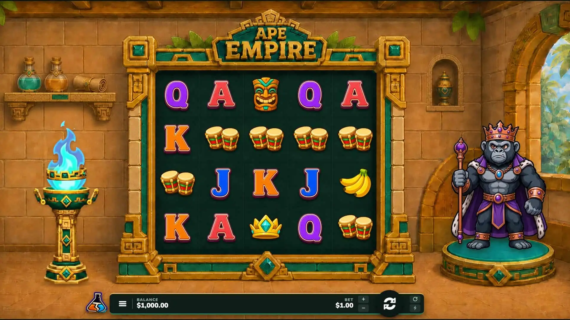 Ape Empire slot gameplay reels