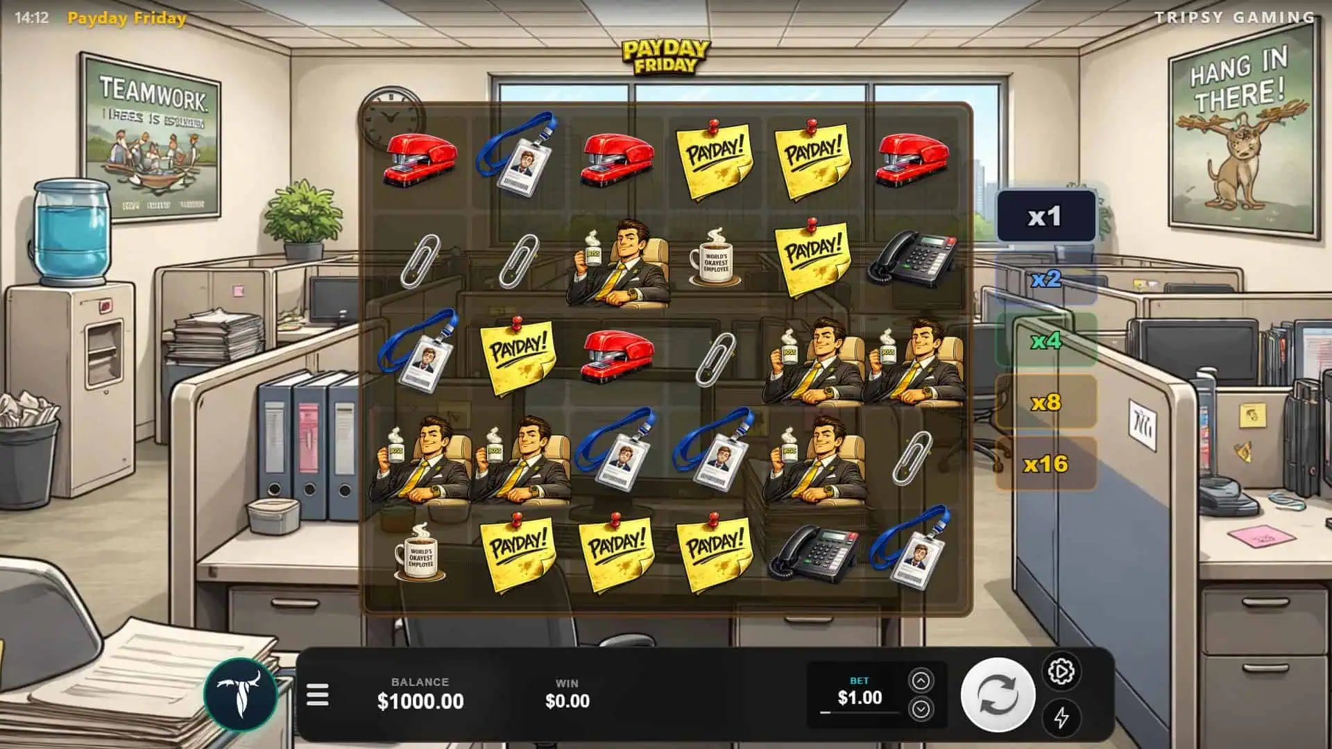 Payday Friday slot gameplay reels