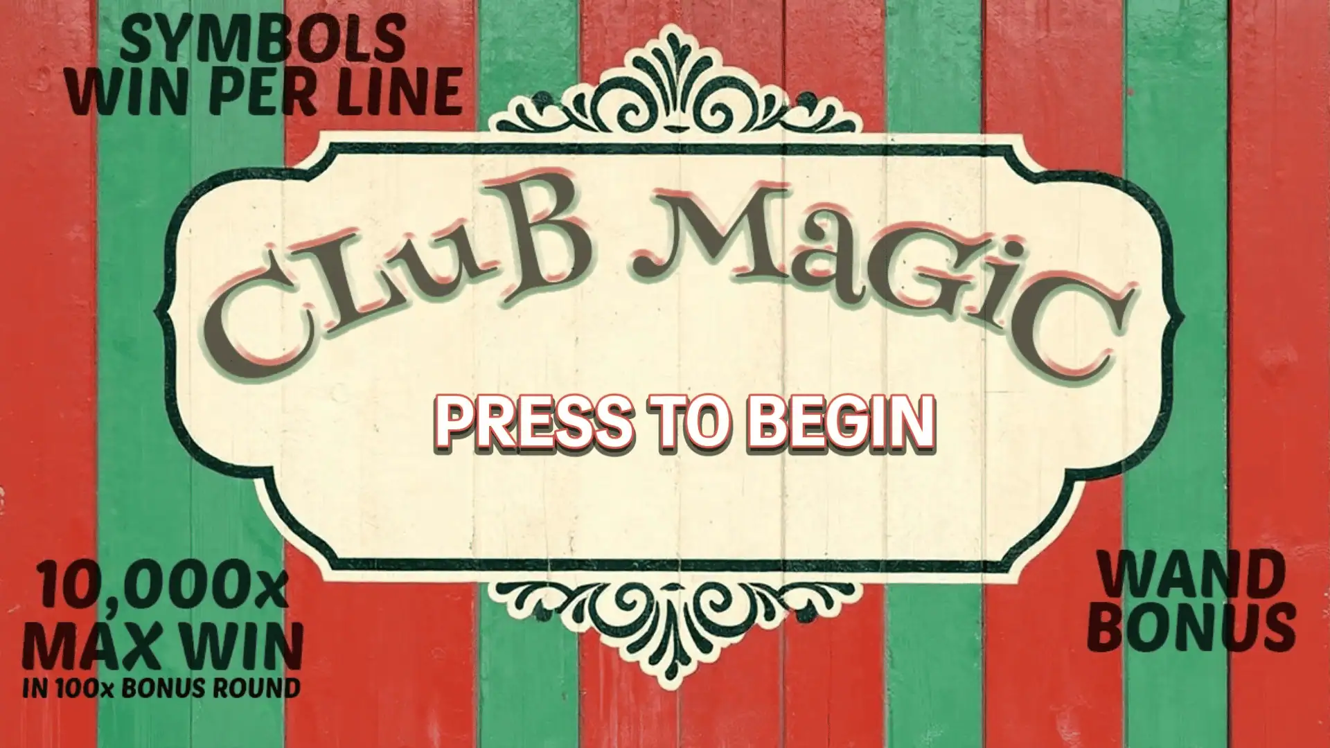 Club Magic slot intro screen
