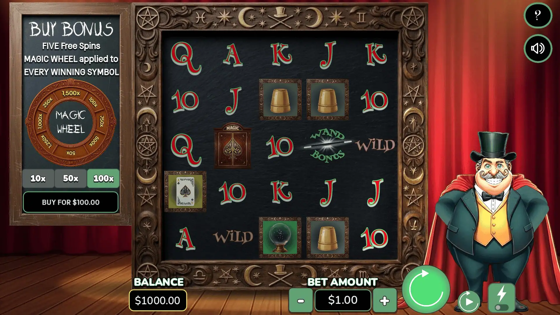 Club Magic slot gameplay reels