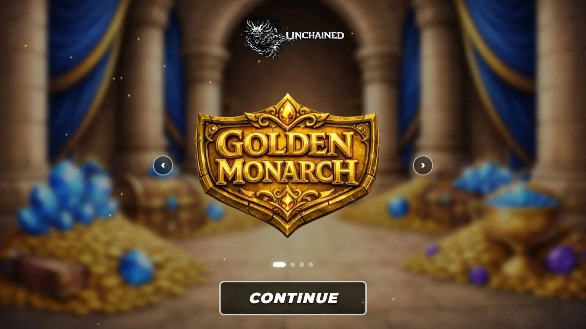 Golden Monarch slot intro screen