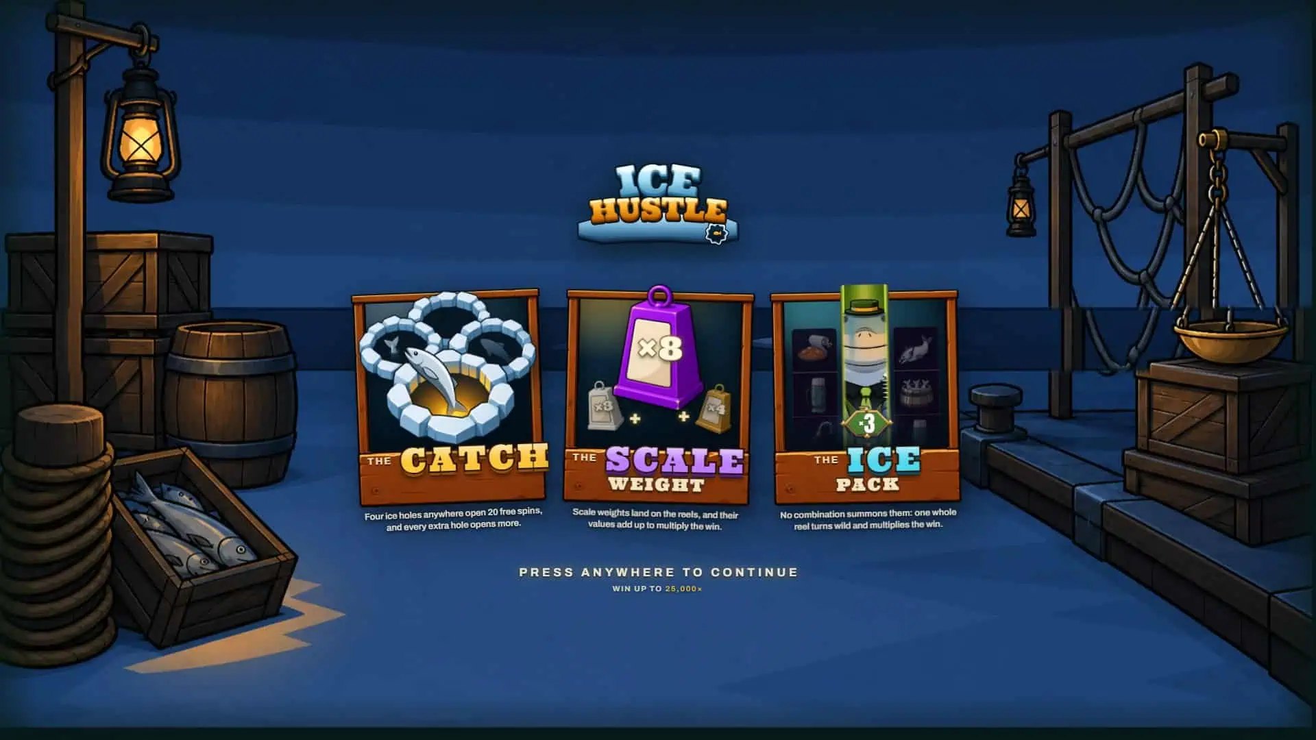 Ice Hustle slot intro screen