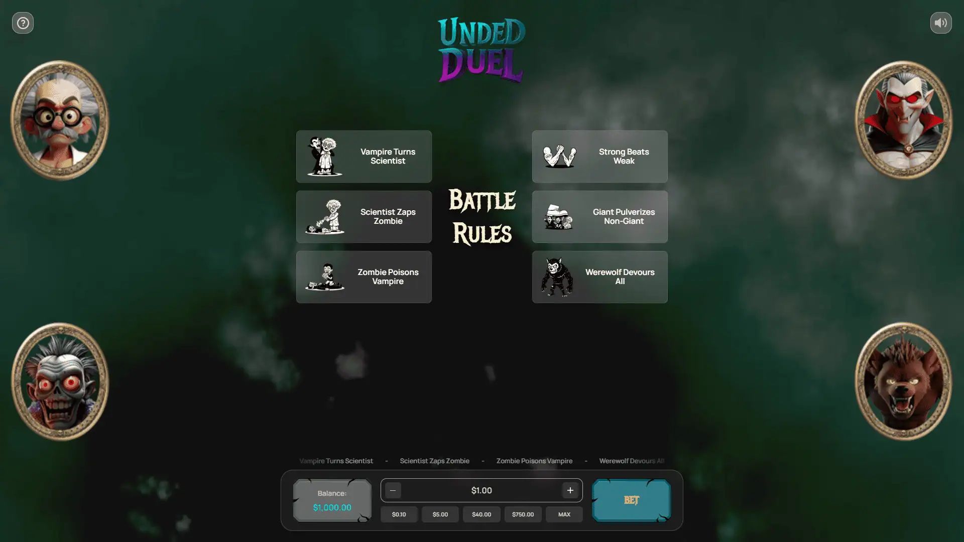 Unded Duel slot gameplay reels