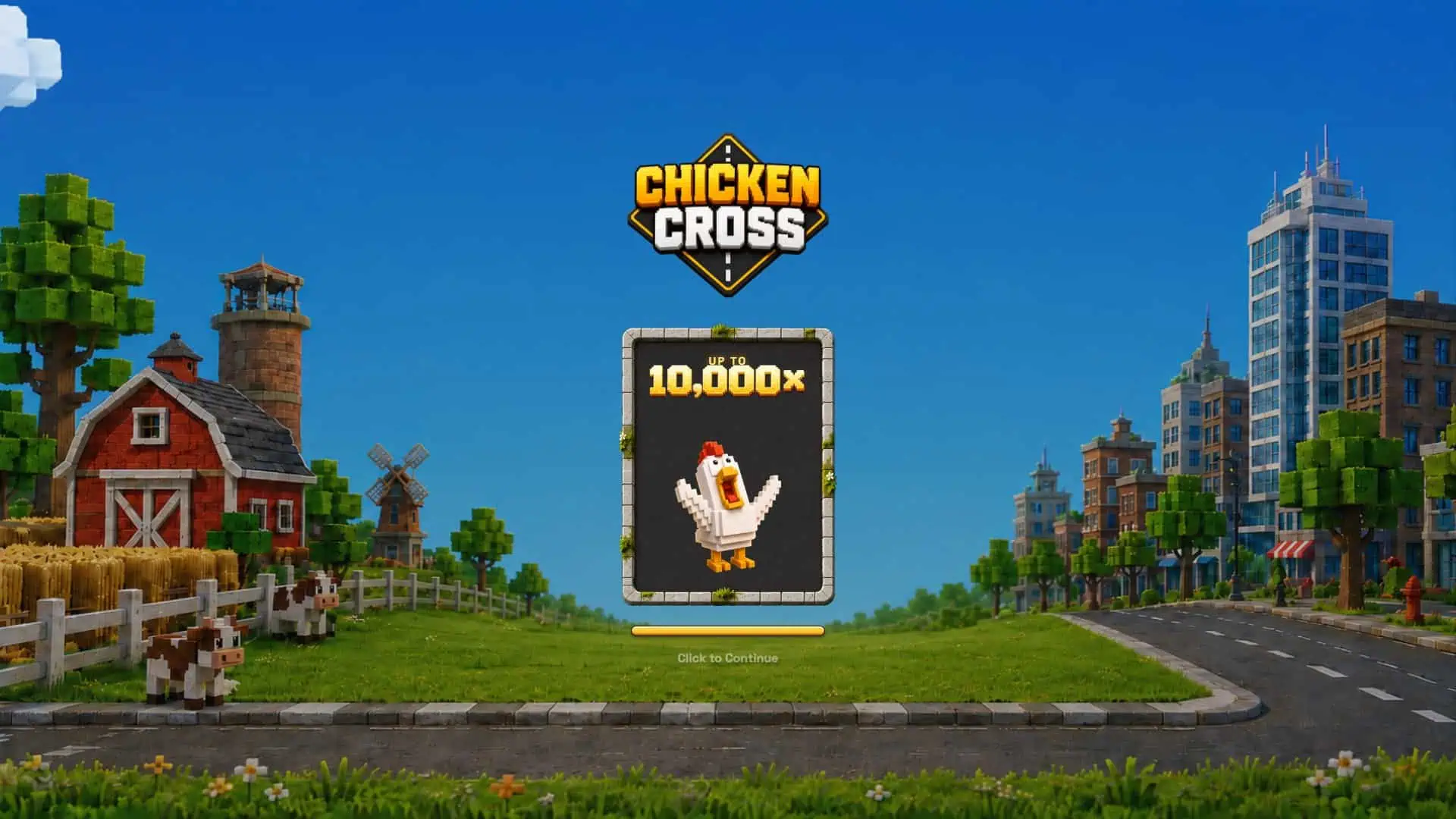 Chicken Cross slot intro screen