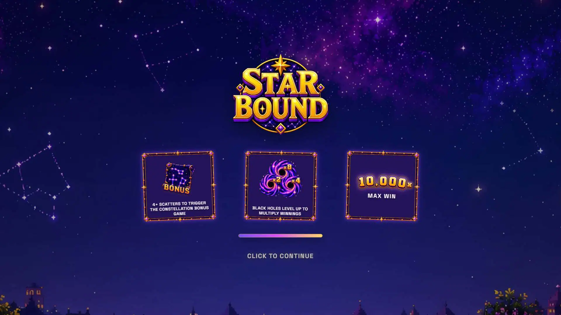 Star Bound slot intro screen