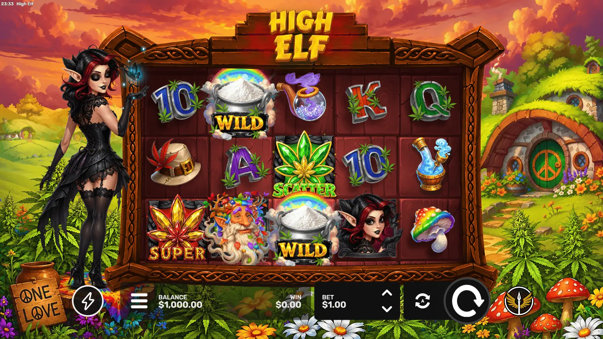 High Elf slot gameplay reels
