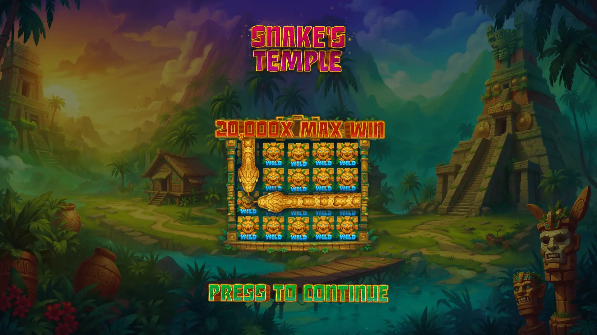 Snake Temple slot intro screen