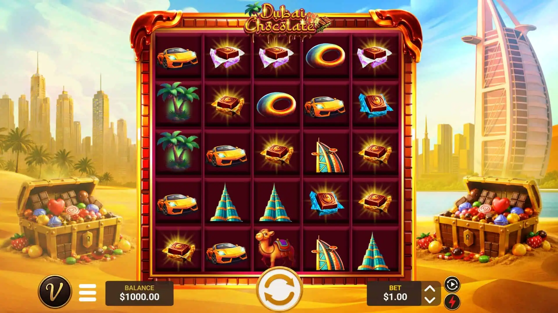 Dubai Chocolate slot gameplay reels