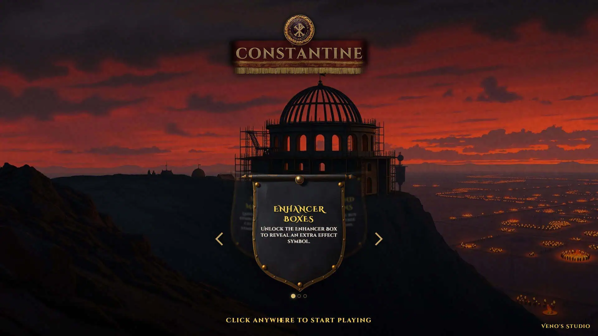Constantine slot intro screen