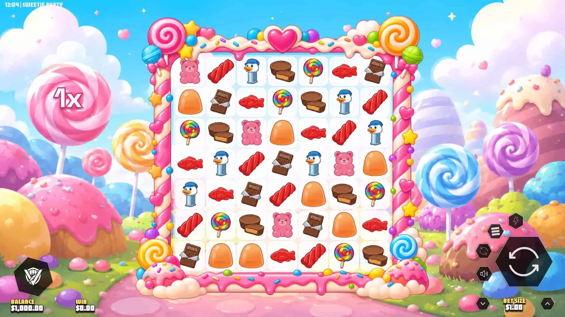 Sweetie Party slot gameplay reels