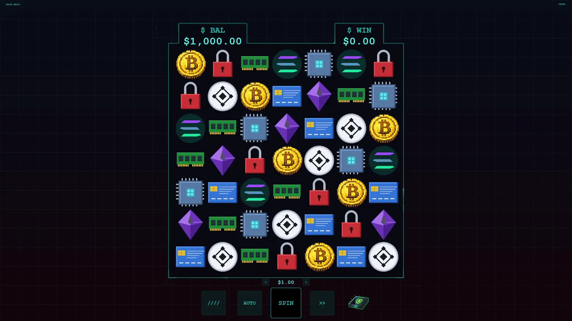Block Heist slot gameplay reels