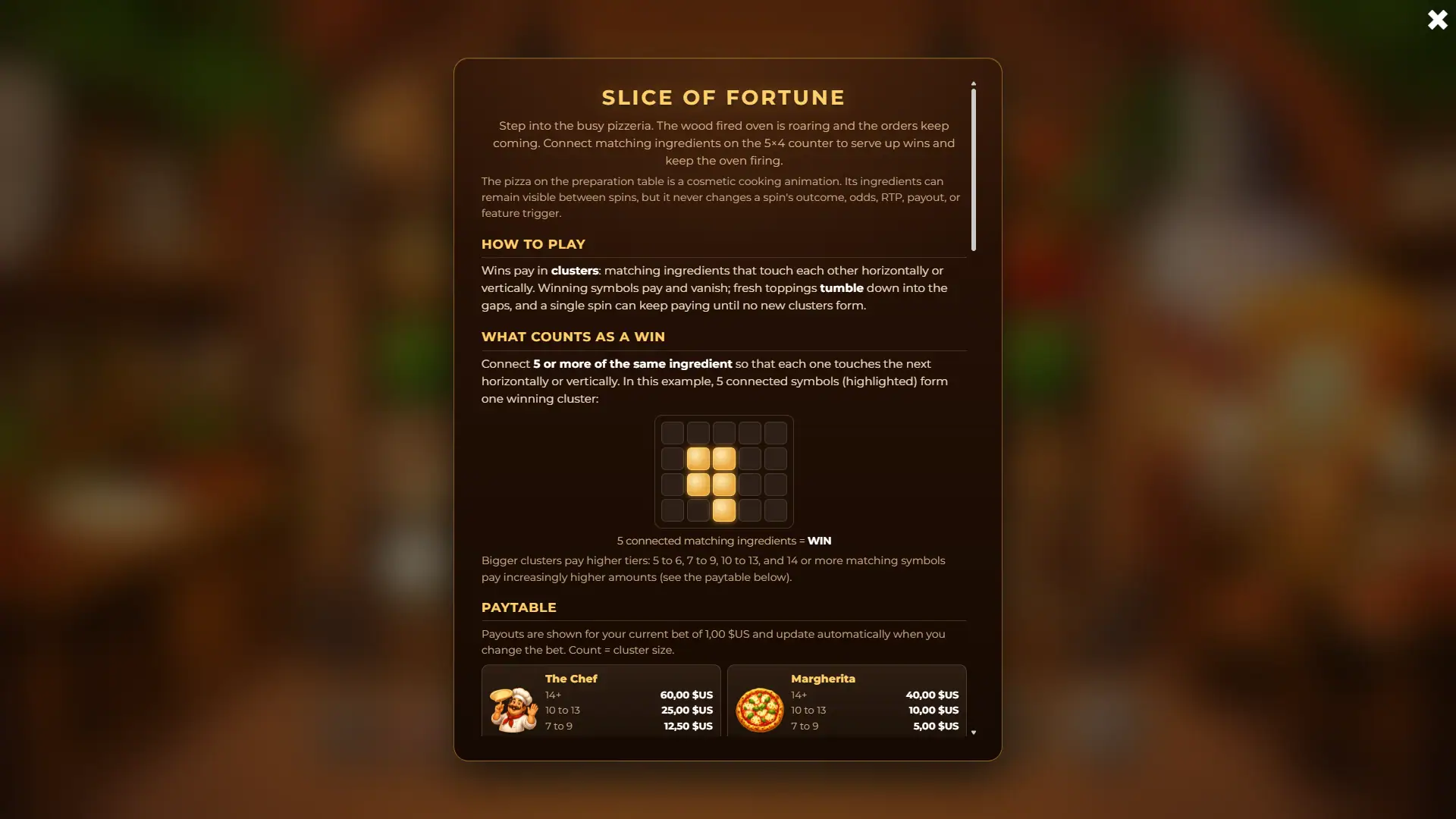 Slice of Fortune slot gameplay reels