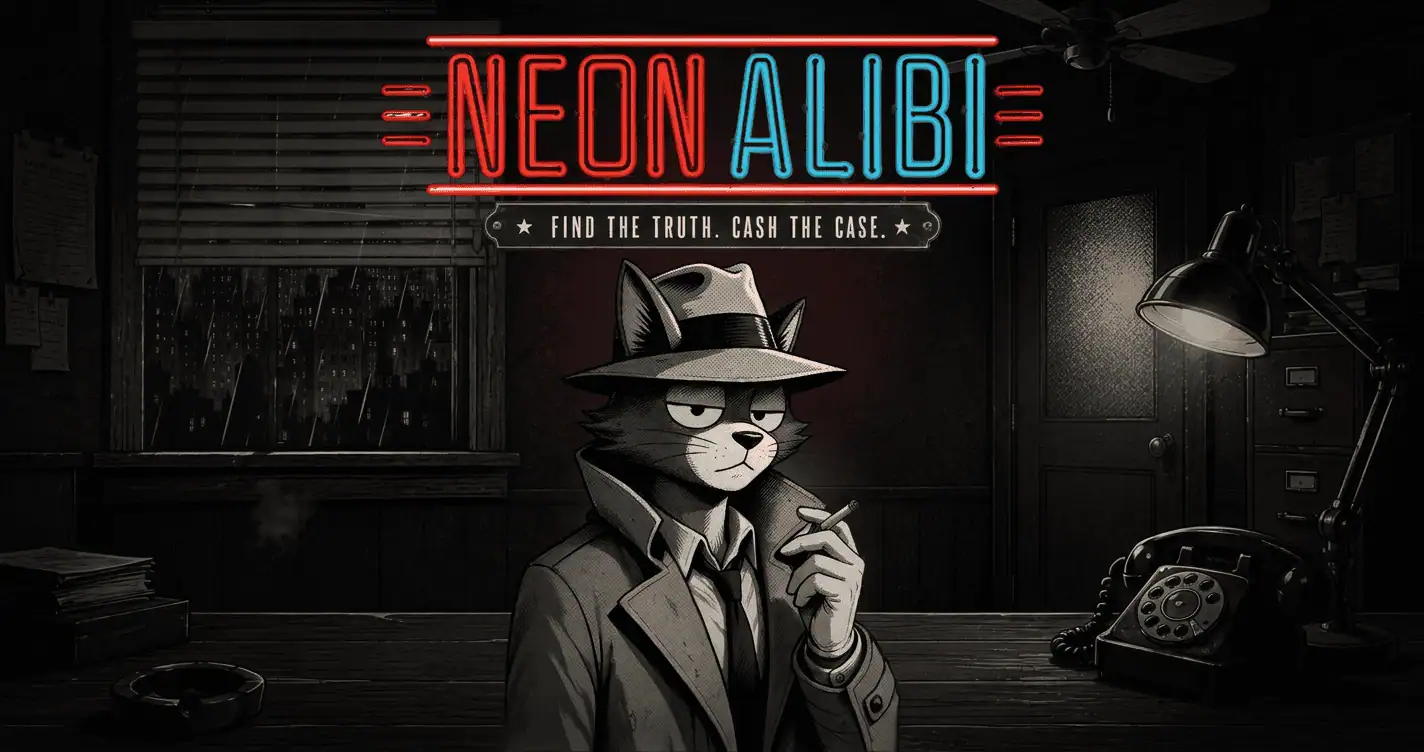 Neon alibi Slot Demo by Voidmoon slot cover image
