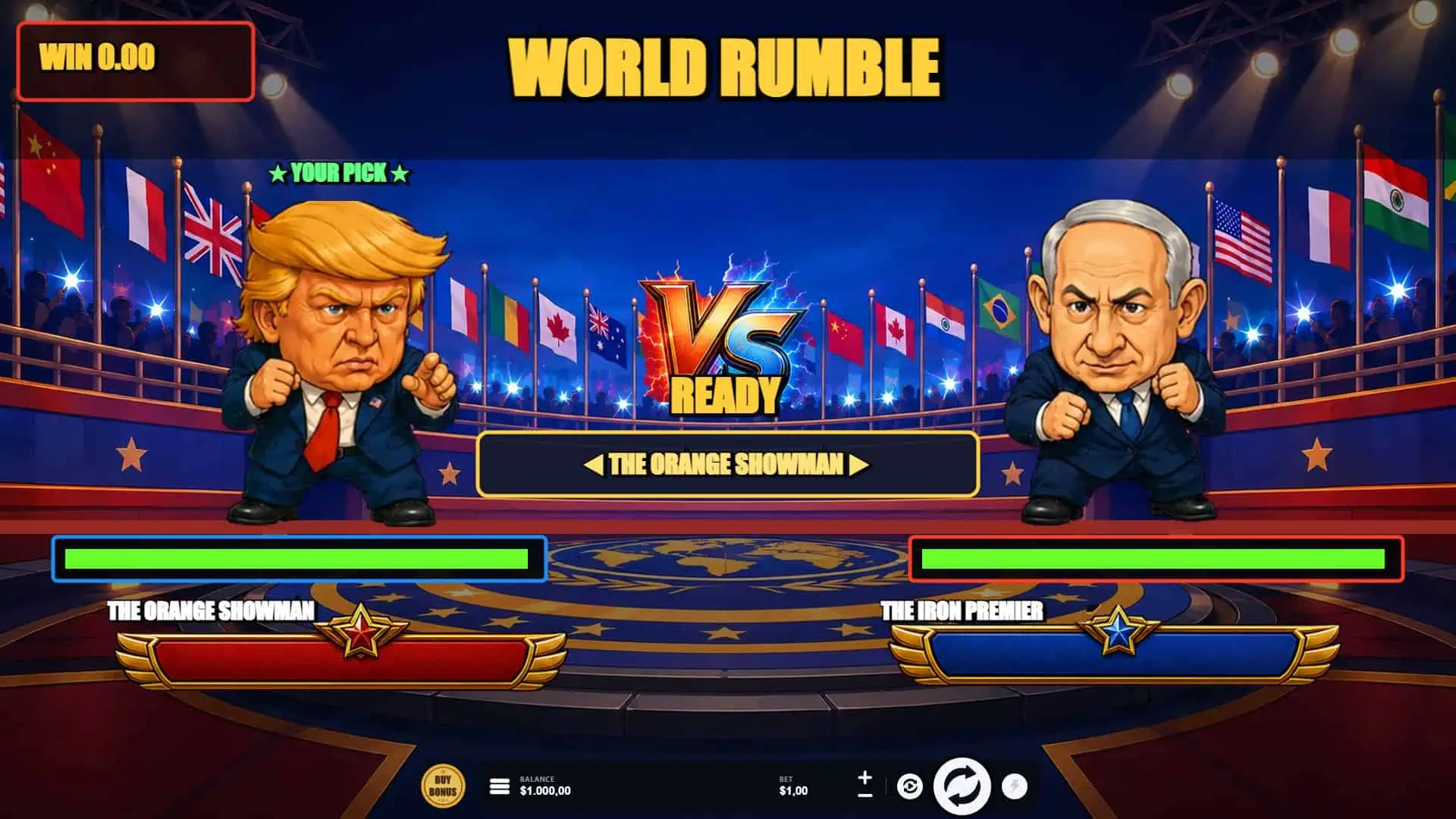 World Rumble slot gameplay reels