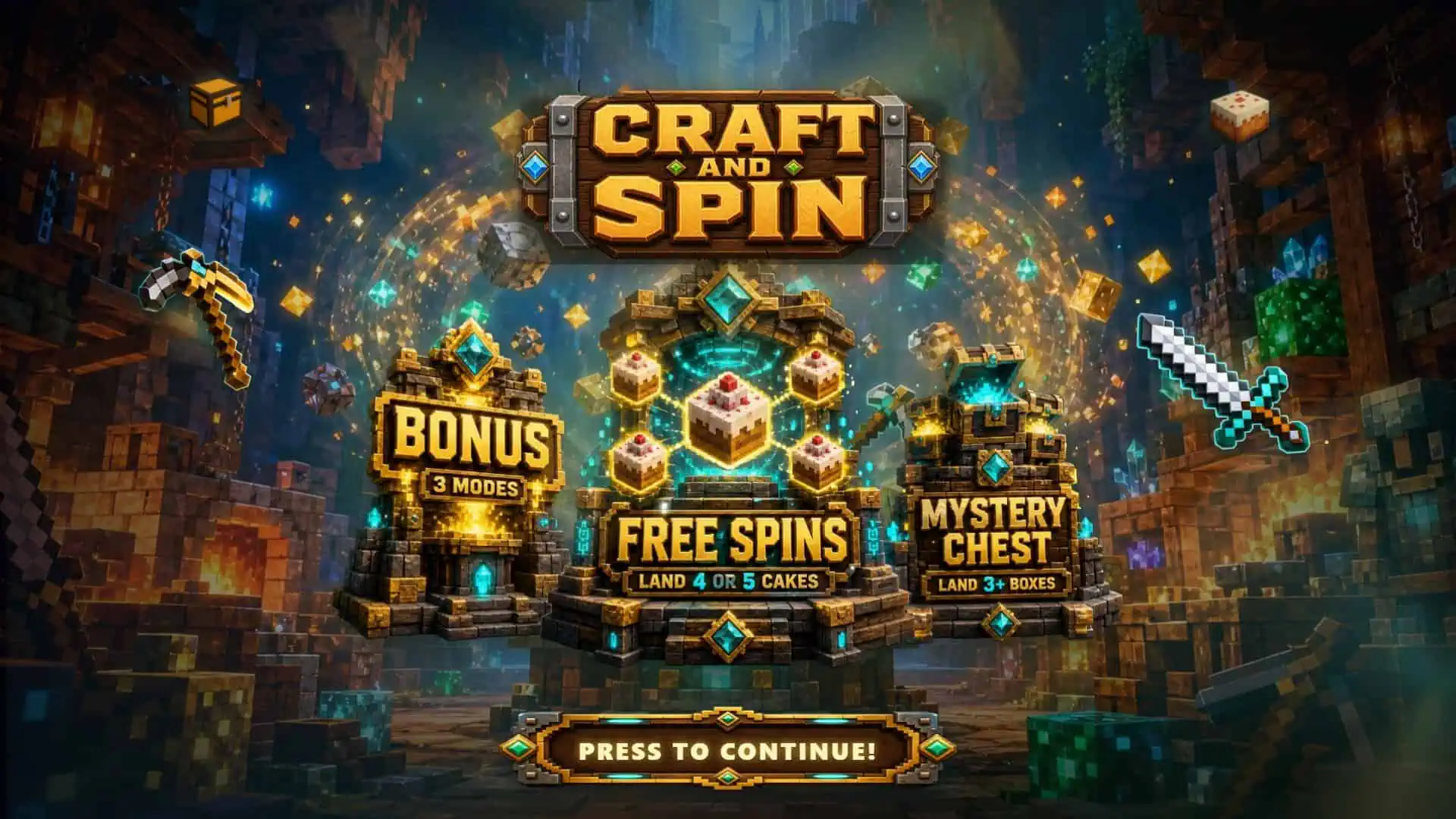 Craft and Spin slot intro screen