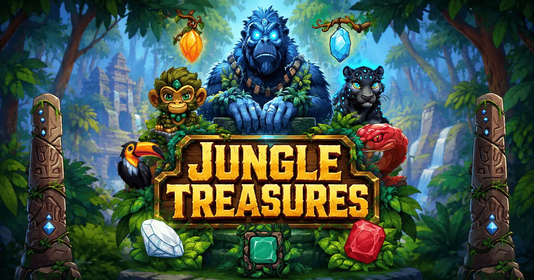 Jungle Treasures Slot Demo by Vourix Gaming slot cover image