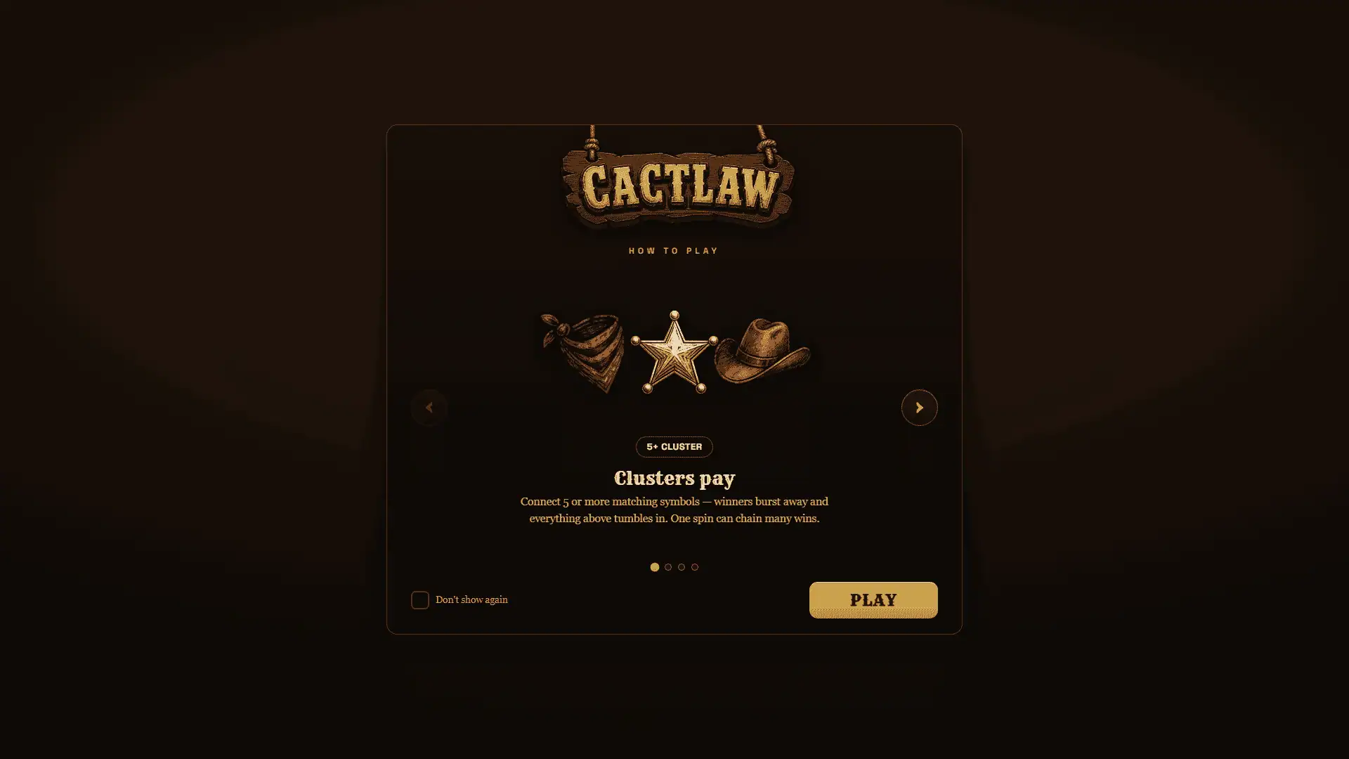 Cactlaw slot intro screen