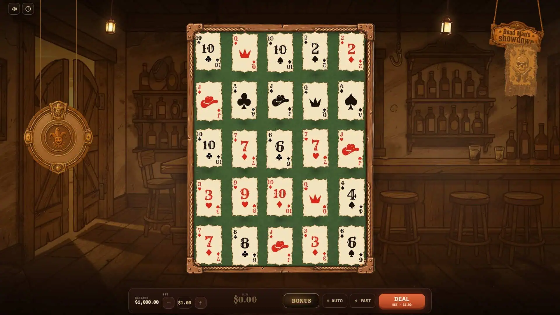 Dead Man`s Showdown slot gameplay reels