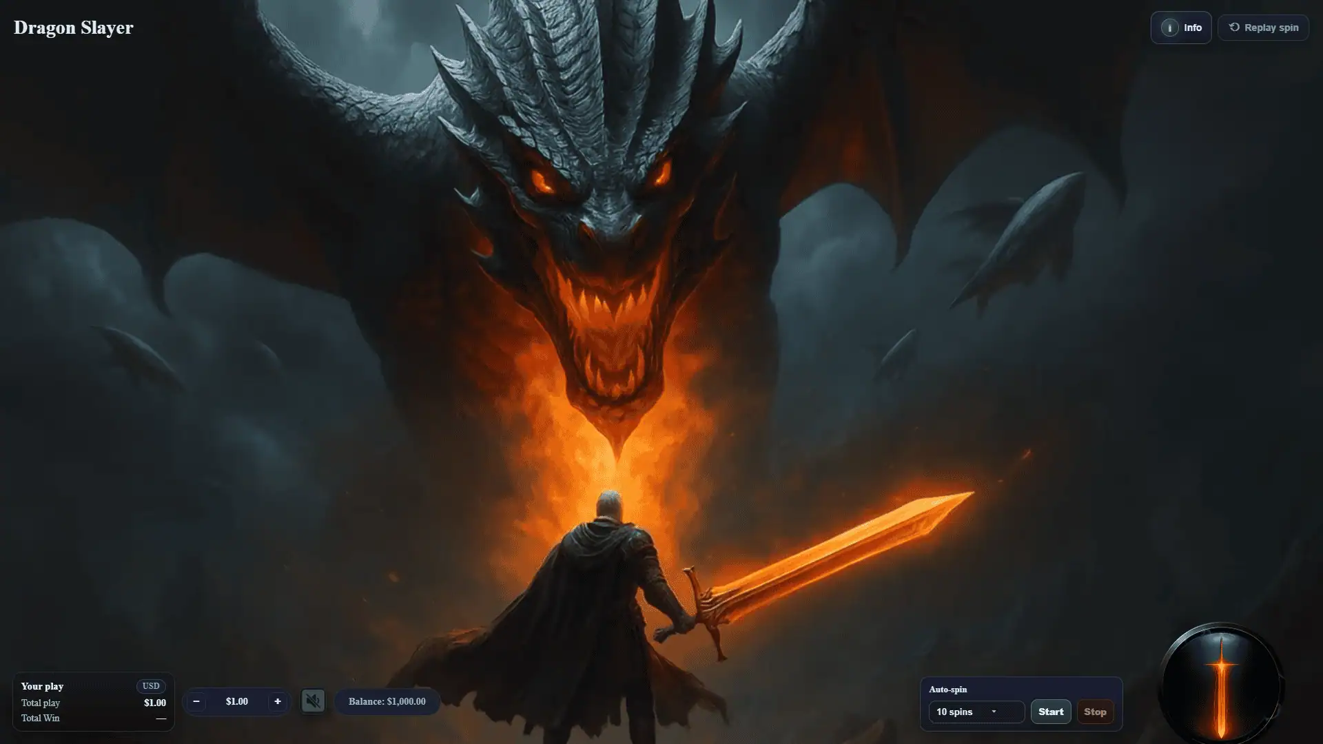 Dragon Slayer slot gameplay reels