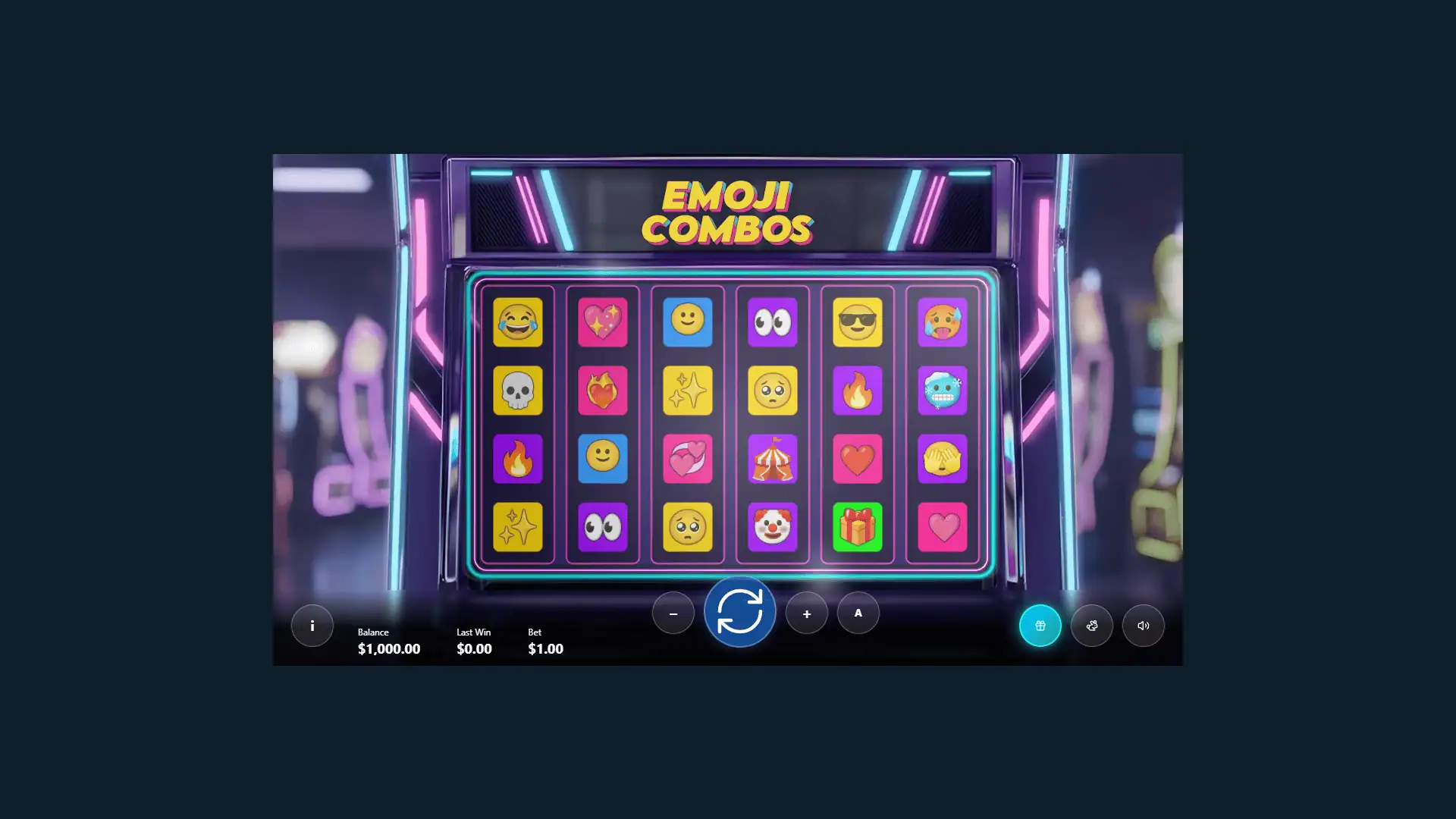 Emoji Combos slot gameplay reels