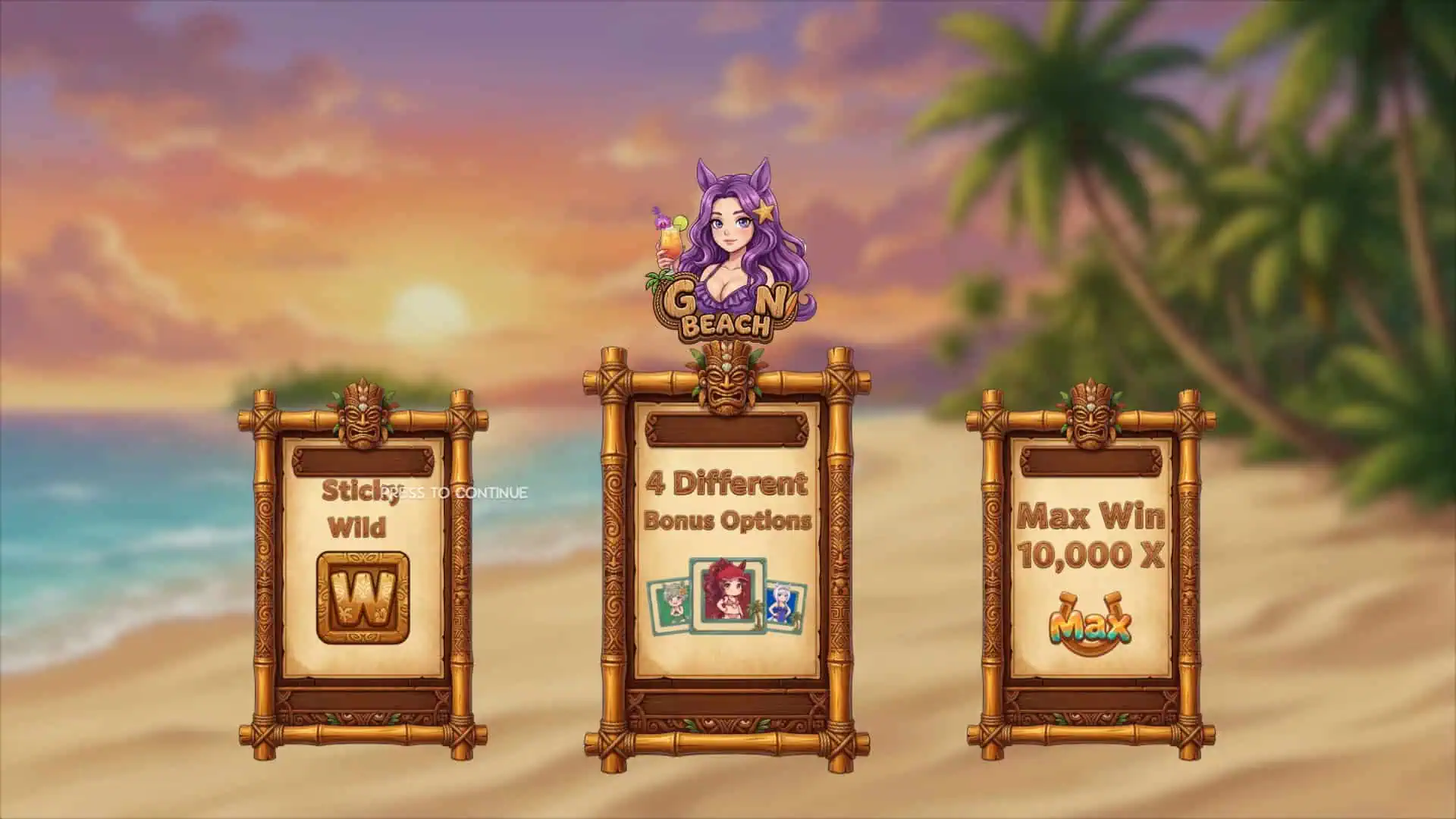 Goon Beach slot intro screen